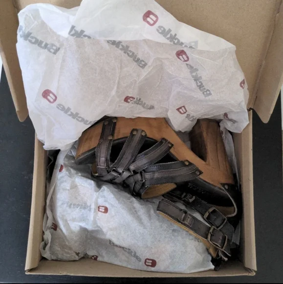 SOLD Bed Stu Mona Sandals sz 10 Rustic Black / Gray RARE VHTF in Box - Picture 9 of 11